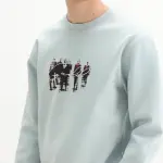 PREMIUM GRAPHIC FOIL PRINT SWEATSHIRT TIVE - DUSKY BLUE