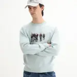 PREMIUM GRAPHIC FOIL PRINT SWEATSHIRT TIVE - DUSKY BLUE