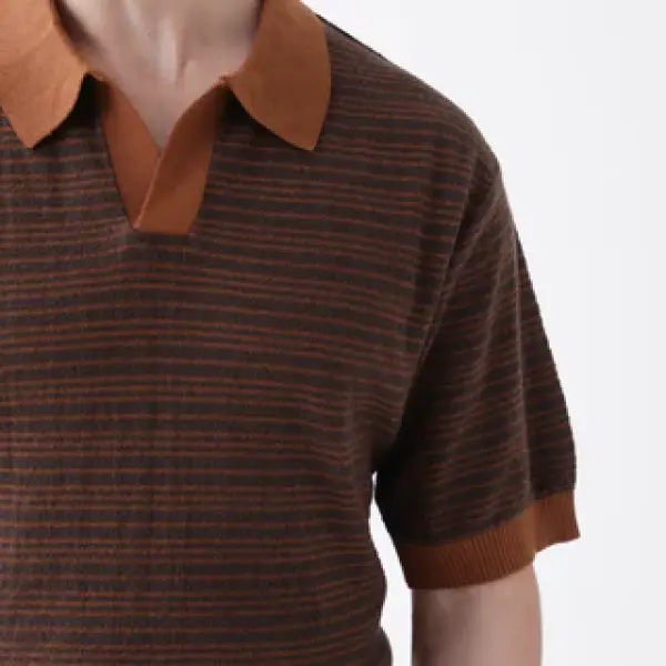 REGULAR FIT CASUAL POLO TRIN - RUST