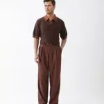 REGULAR FIT CASUAL POLO TRIN - RUST