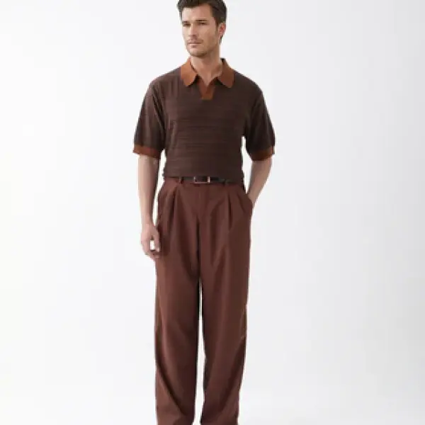 REGULAR FIT CASUAL POLO TRIN - RUST