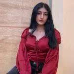 Elise maroon satin top