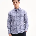 REGULAR FIT PAISLEY PRINT SHIRT VANTO 2 - DUSKY BLUE