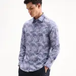 REGULAR FIT PAISLEY PRINT SHIRT VANTO 2 - DUSKY BLUE