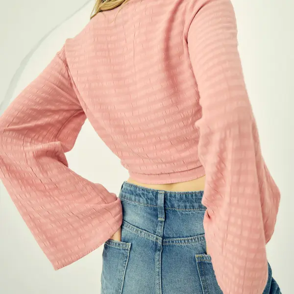 Cotton Blue Straight Flared Denim