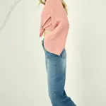 Cotton Blue Straight Flared Denim